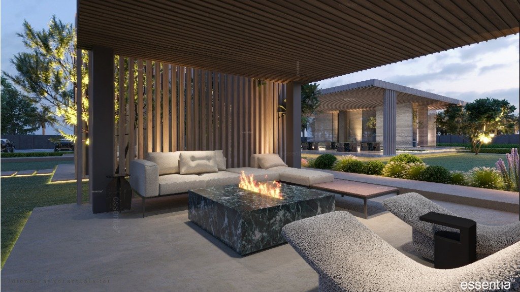 Luxury Outdoor Fireplace Lounge