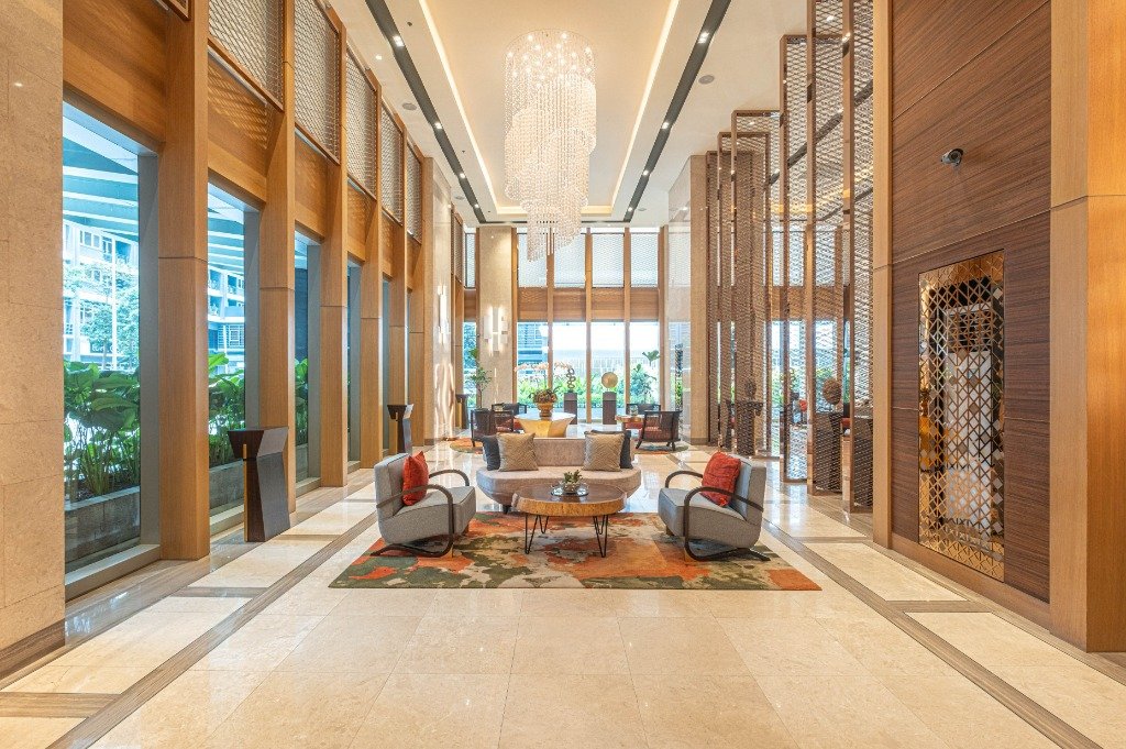 Grand Double-Height Entrance Lobby